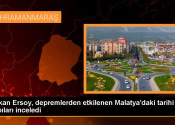 Bakan Ersoy, depremlerden etkilenen Malatya’daki tarihi yapıları inceledi