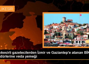 Balıkesirli gazetecilerden İzmir ve Gaziantep’e atanan BİK müdürlerine veda yemeği