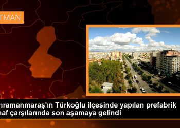 Kahramanmaraş’ın Türkoğlu ilçesinde yapılan prefabrik esnaf çarşılarında son aşamaya gelindi