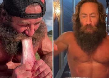 Karaciğer Kralı lakaplı Brian Johnson hayvanının kalbini çiğ çiğ yedi