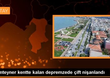 Konteyner kentte kalan depremzede çift nişanlandı
