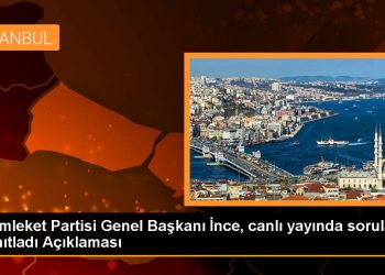Memleket Partisi Genel Başkanı İnce, canlı yayında soruları yanıtladı Açıklaması