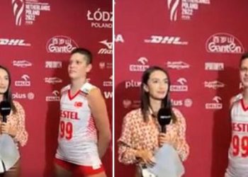 Milli voleybolcu Ebrar Karakurt’un TRT röportajındaki hareketi görenleri şaşırttı