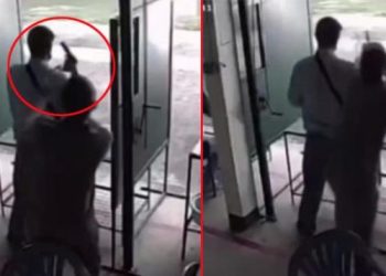 Oğluyla atış poligonuna gelen adamın intihar girişimi son anda engellendi! O anlar saniye saniye kameralara yansıdı