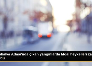 Paskalya Adası’nda çıkan yangınlarda Moai heykelleri zarar gördü