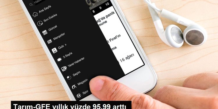 Tarım-GFE yıllık yüzde 95,99 arttı