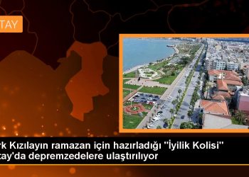 Türk Kızılayın ramazan için hazırladığı “İyilik Kolisi” Hatay’da depremzedelere ulaştırılıyor