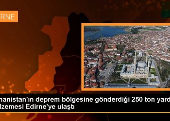 Yunanistan’ın deprem bölgesine gönderdiği 250 ton yardım malzemesi Edirne’ye ulaştı