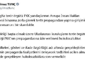 ADALET Bakanı Yılmaz Tunç, AİHM’de PKK propagandasına tepki gösterdi