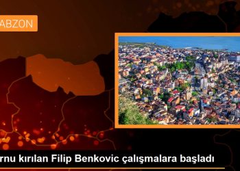 Burnu kırılan Filip Benkovic çalışmalara başladı