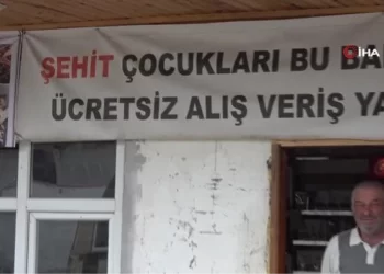 Bin 800 rakımlı yayladaki bakkalda şehit çocuklarına her şey bedava